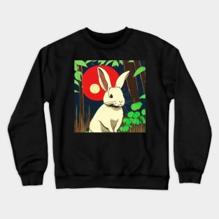 Vintage Sunset Beautiful American Mini Rex Bunny Rabbit Crewneck Sweatshirt